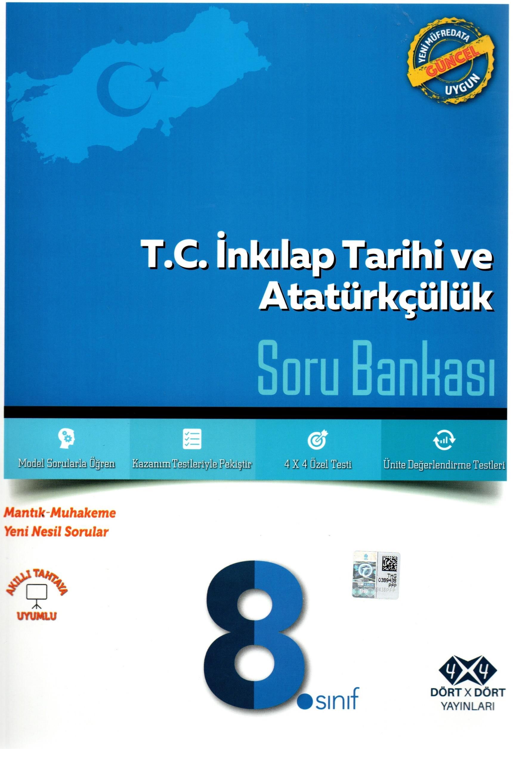 4x4 Yayınları - 8. Sınıf T.c. Inkilap Tarihi ve Atatürkçülük Soru Bankası